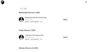 Enroll in Classes Select Date