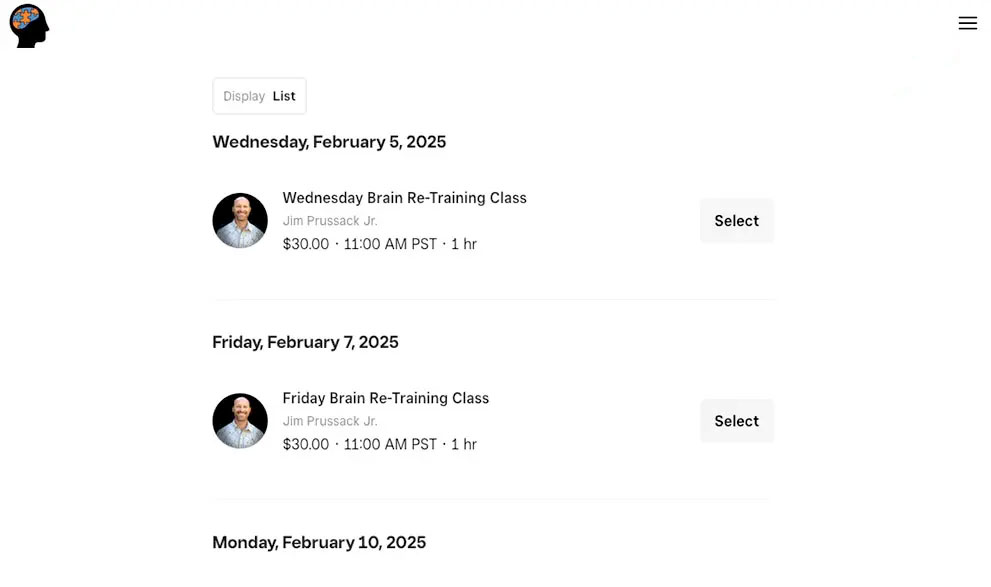 Enroll in Classes Select Date